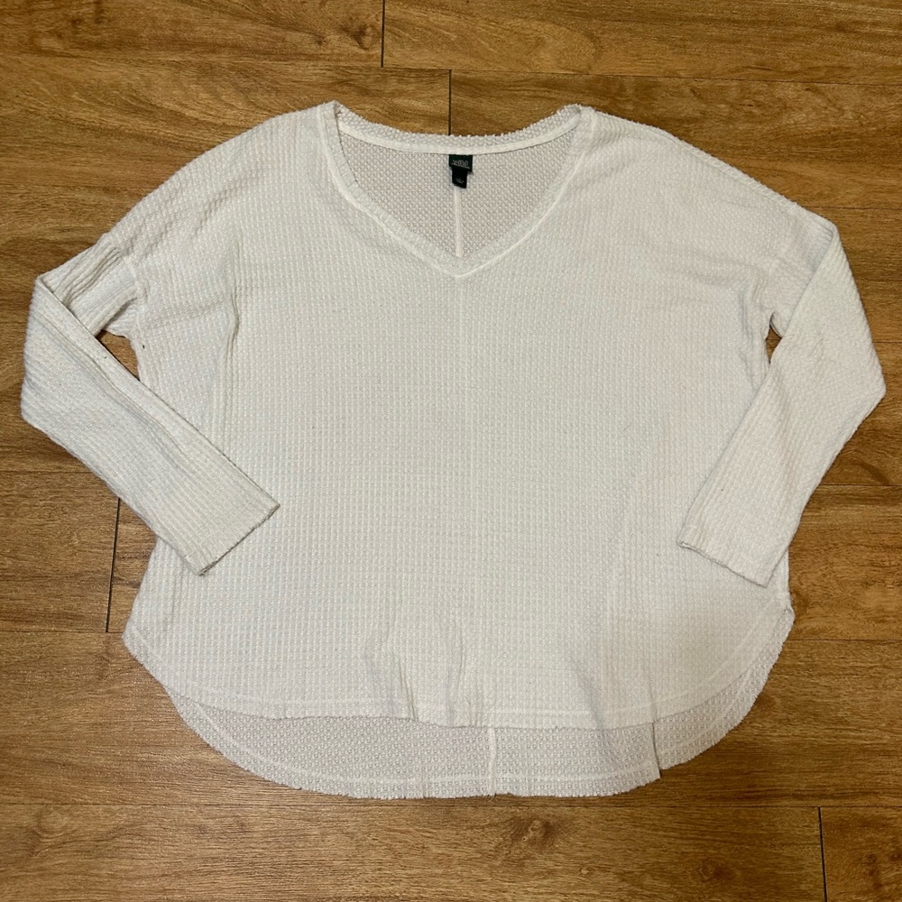 Wild Fable Cream V-Neck Blouse